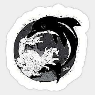 Dolphin Monster Sticker